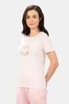 Amante Scoop Neck Sleep Tee - Slay The Day Print — thumbnail 2